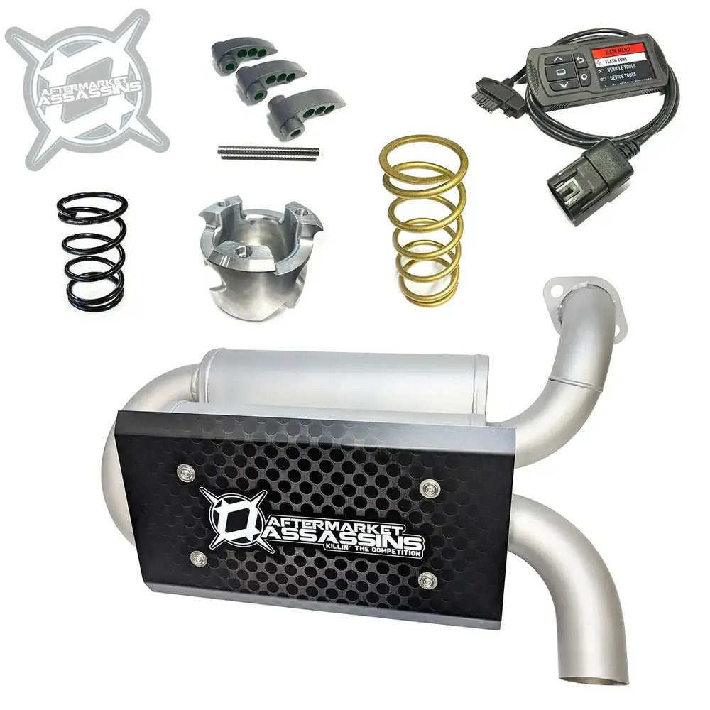 Aftermarket Assassins '21-'24 Polaris Ranger XP 1000 Stage 2 Lock & Load Kit w/ Dual Suppressor Muffler