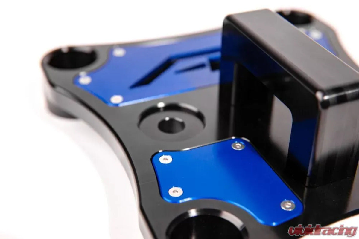 Agency Power '17-'25 Can-Am Maverick X3 Blue Billet Radius Rod Plate w/ D-Ring