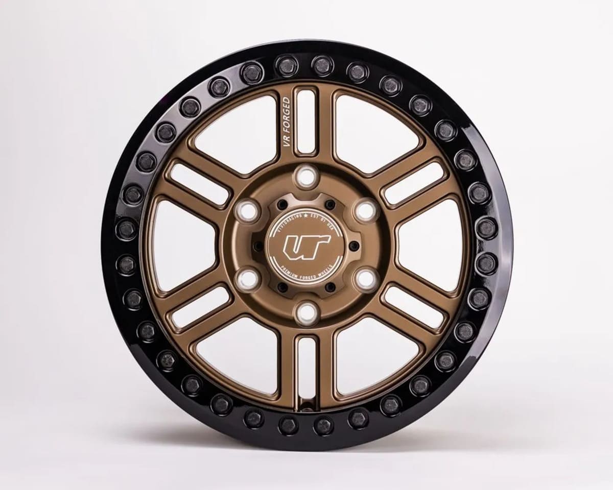 Agency Power Can-Am Maverick R Forged D16 Set of 4 15x6.0 6x139.7 Satin Bronze Beadlock Wheel