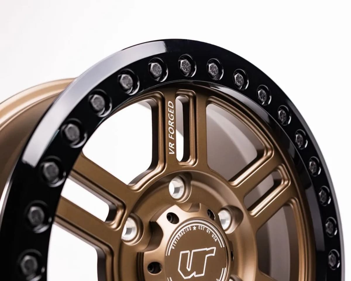 Agency Power Can-Am Maverick R Forged D16 Set of 4 15x6.0 6x139.7 Satin Bronze Beadlock Wheel