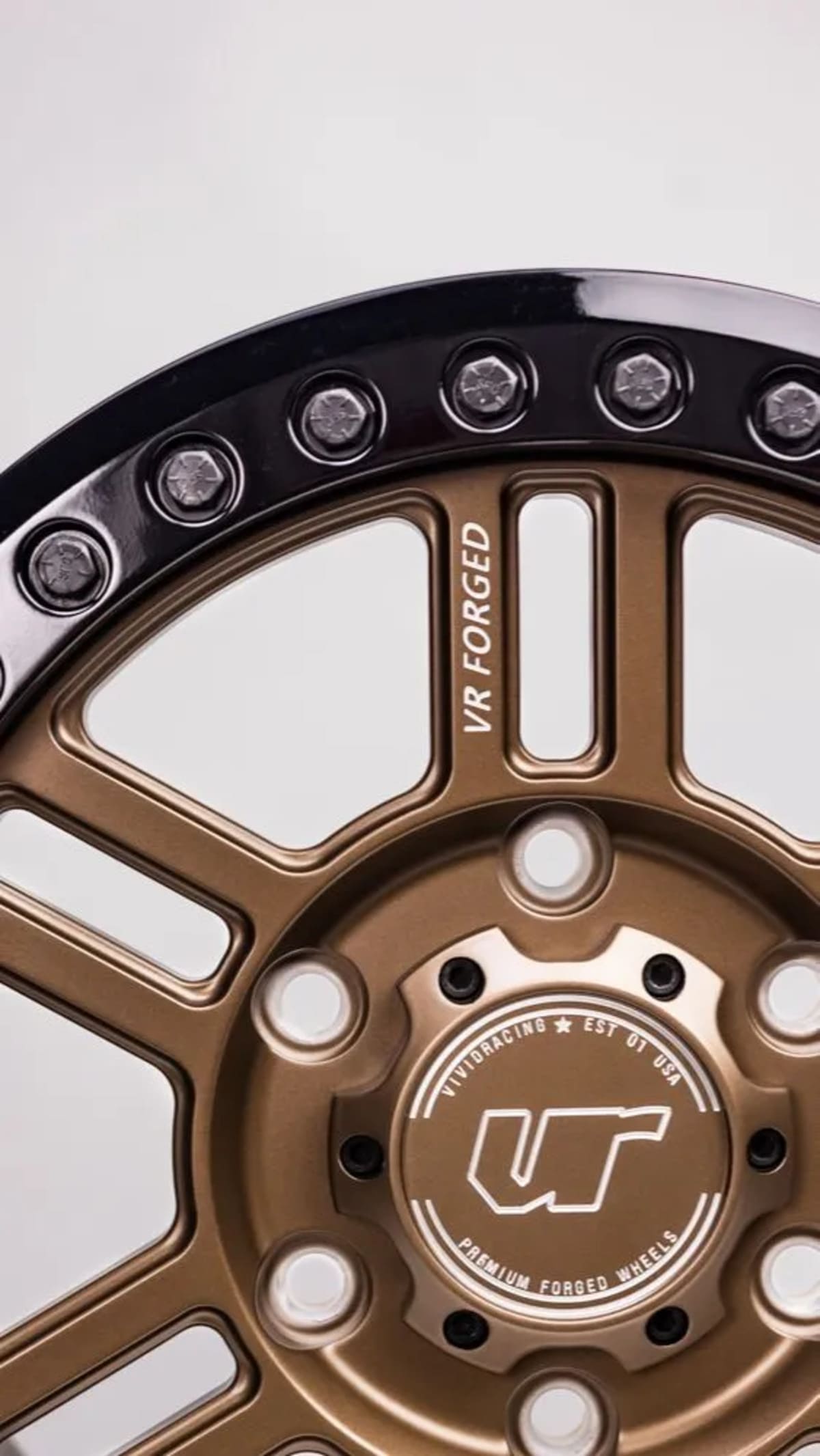 Agency Power Can-Am Maverick R Forged D16 Set of 4 15x6.0 6x139.7 Satin Bronze Beadlock Wheel