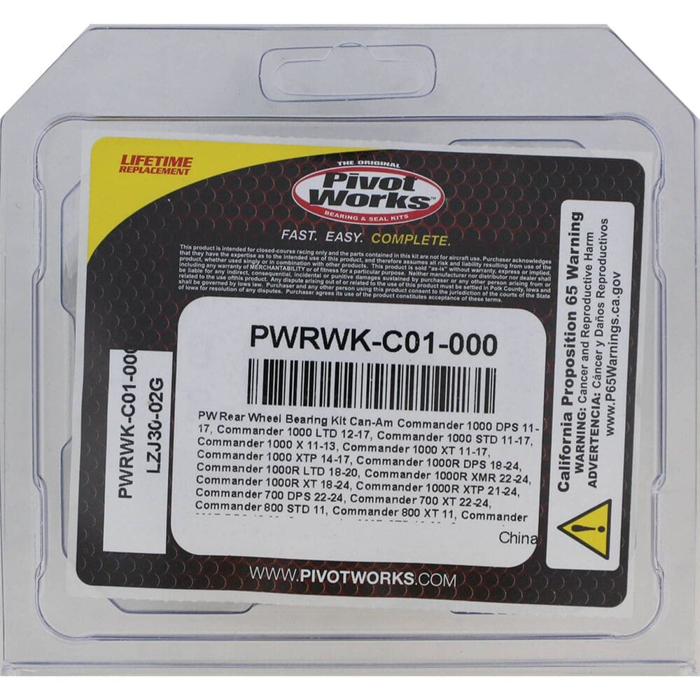 All Balls Racing '11-'17 Can-Am Commander 1000 DPS PW Rear Wheel Bearing Kit
