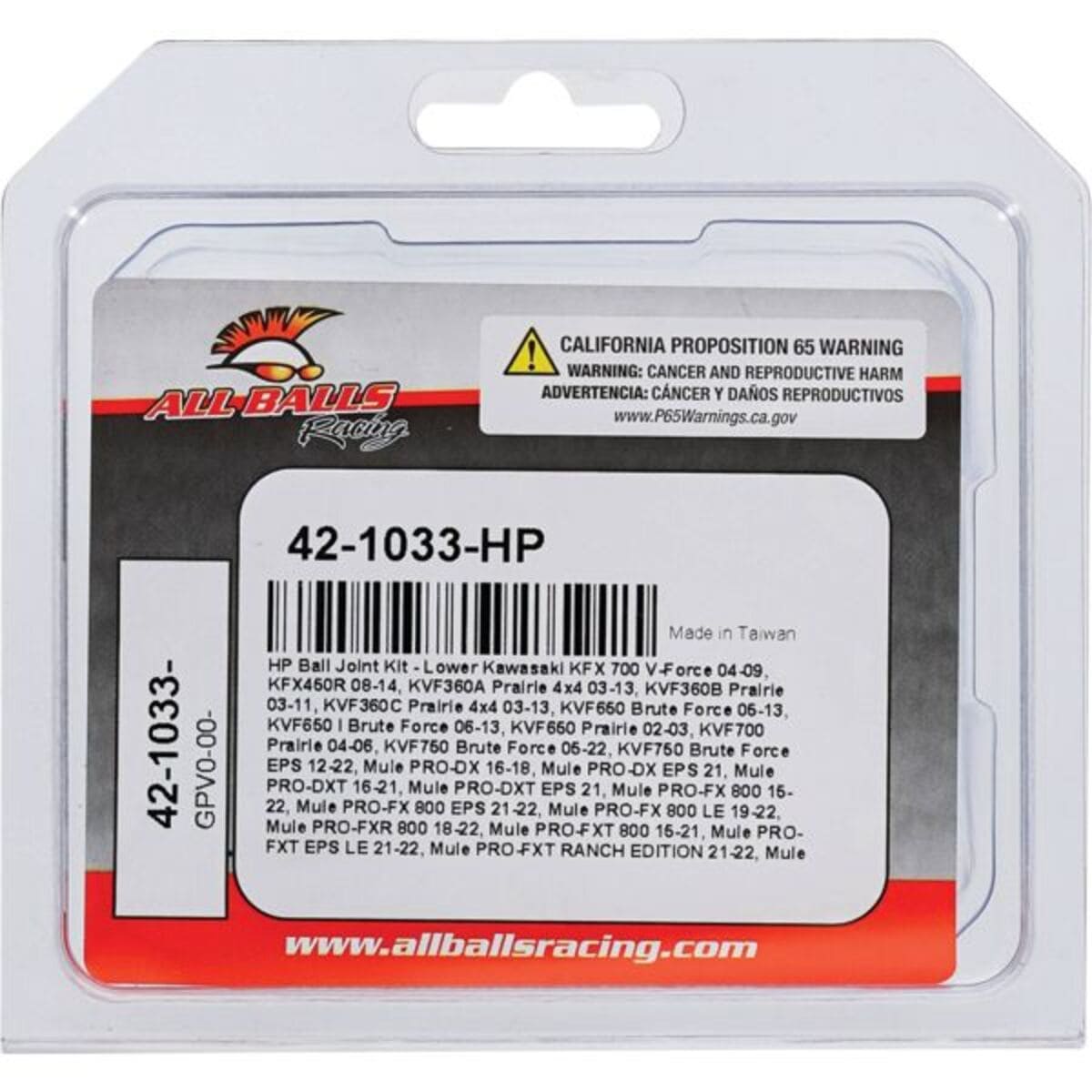 All Balls Racing '12-'13 Kawasaki Teryx 4 4x4 HP Ball Joint Kit