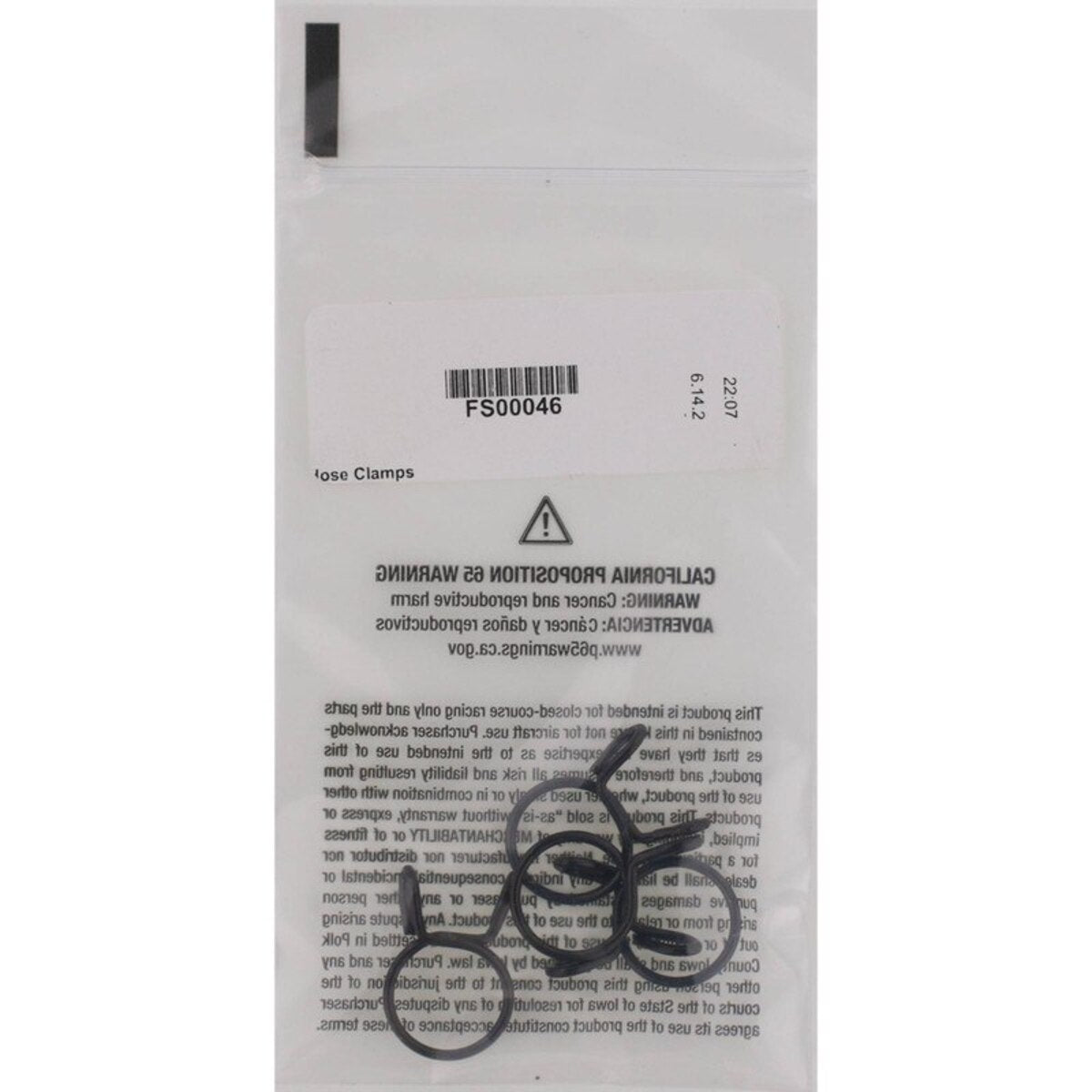 All Balls Racing 4 Pack Hose Clamps- 15.2mm