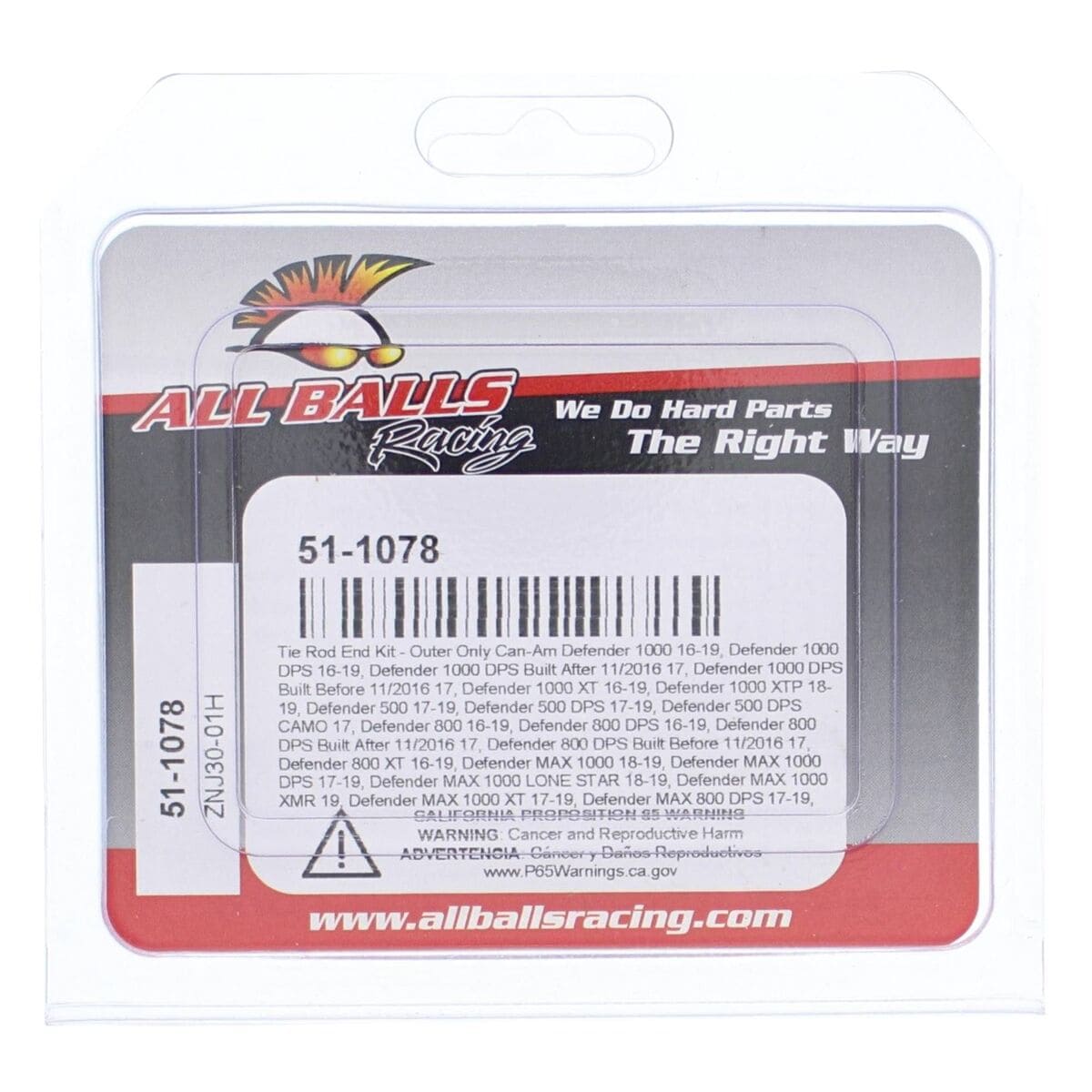 All Balls Racing Can-Am Maverick/Commander/Defender Tie Rod End Kit
