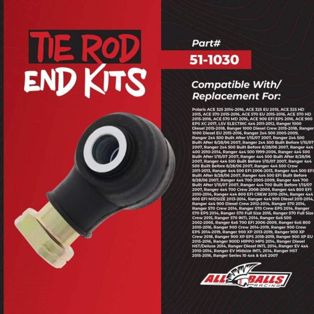 All Balls Racing Polaris Ranger XP 900 Tie Rod End Kit