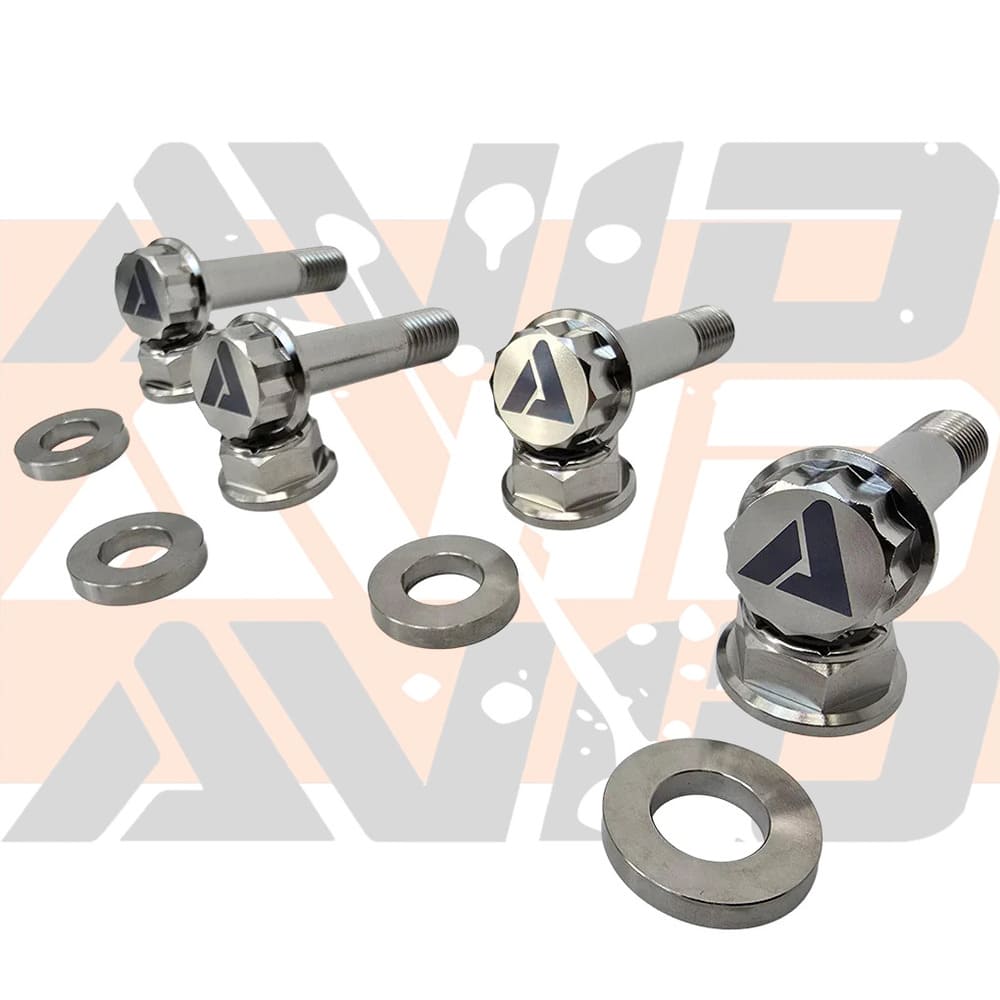AVID Racing Polaris RZR Pro R Rear Shock Titanium Bolt Hardware Kit - 12 Piece
