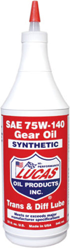 Lucas Oil Synthetic Gear Oil 75w140 1 Qt