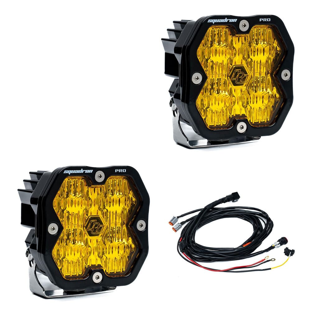 Baja Designs Squadron 2.0 Pro Black Universal Auxiliary LED Pod Light - Pair