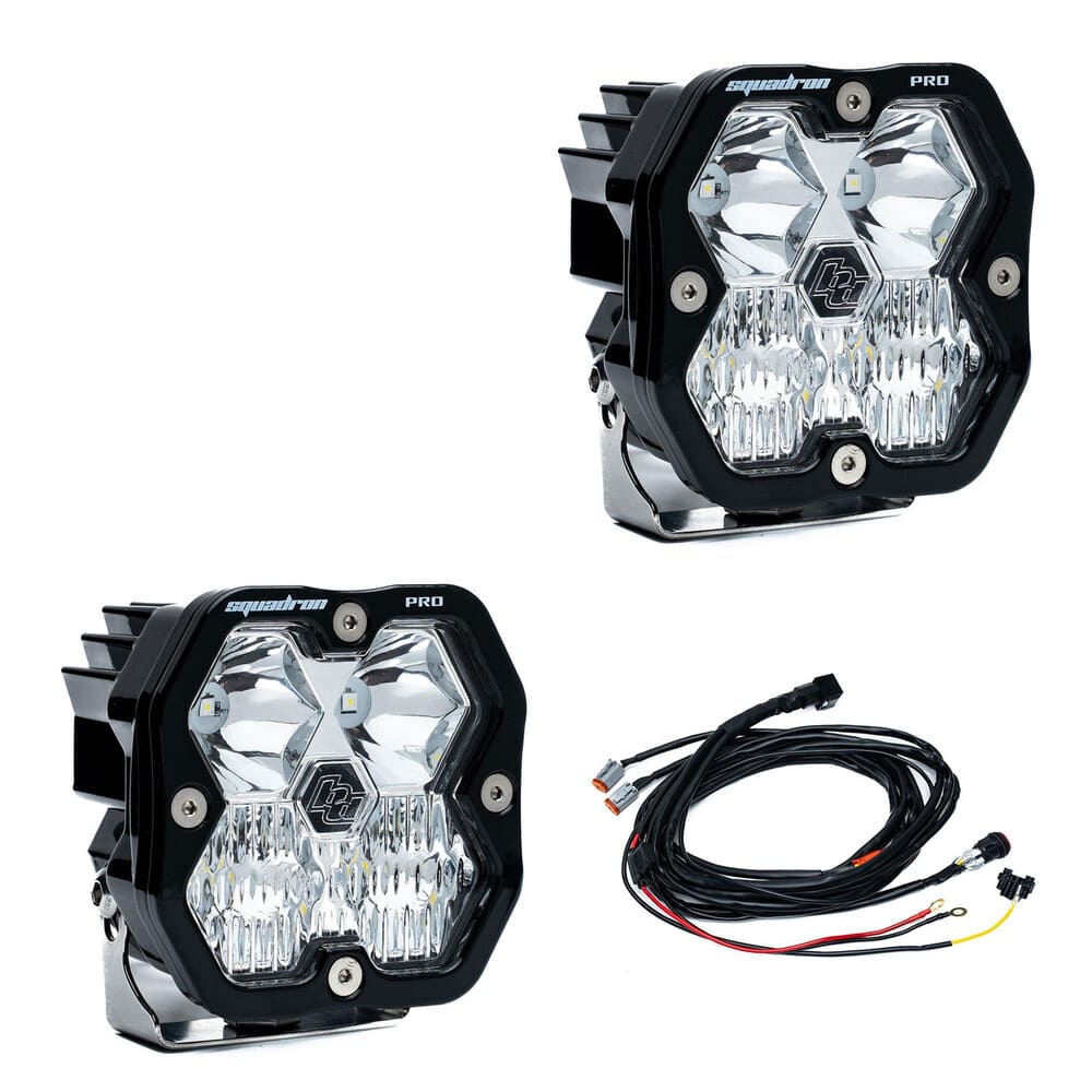 Baja Designs Squadron 2.0 Pro Black Universal Auxiliary LED Pod Light - Pair
