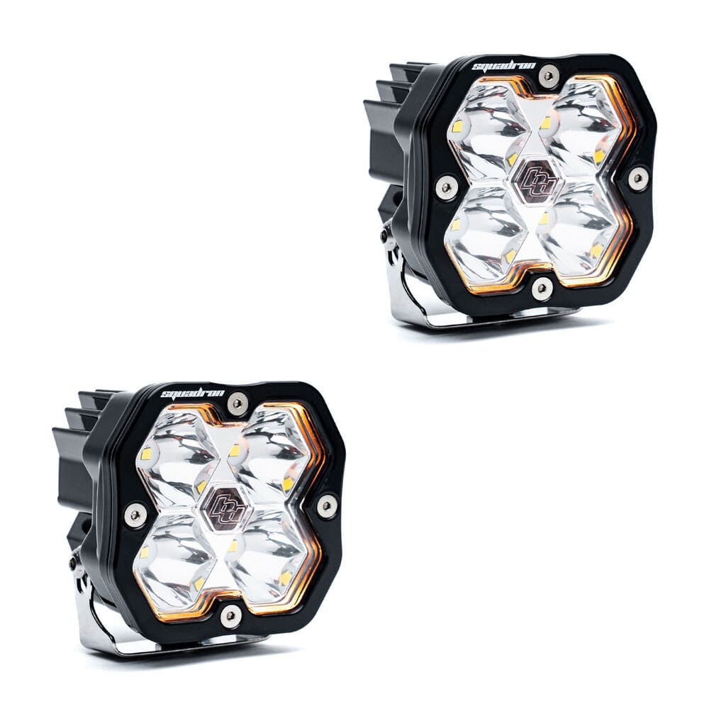 Baja Designs Squadron 2.0 Sport Black LED Auxiliary Universal Pod Light - Pair