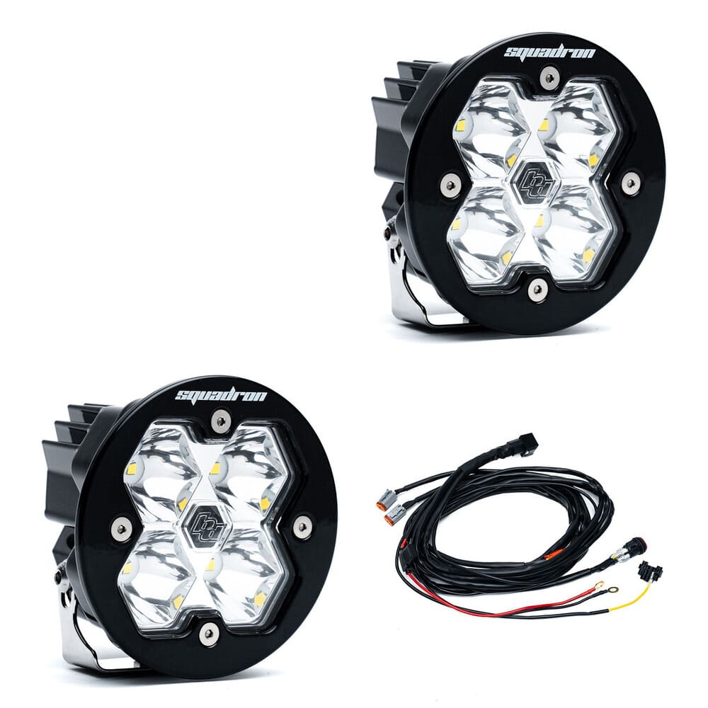 Baja Designs Squadron-R 2.0 Sport Black Auxiliary Universal LED Pod Light - Pair