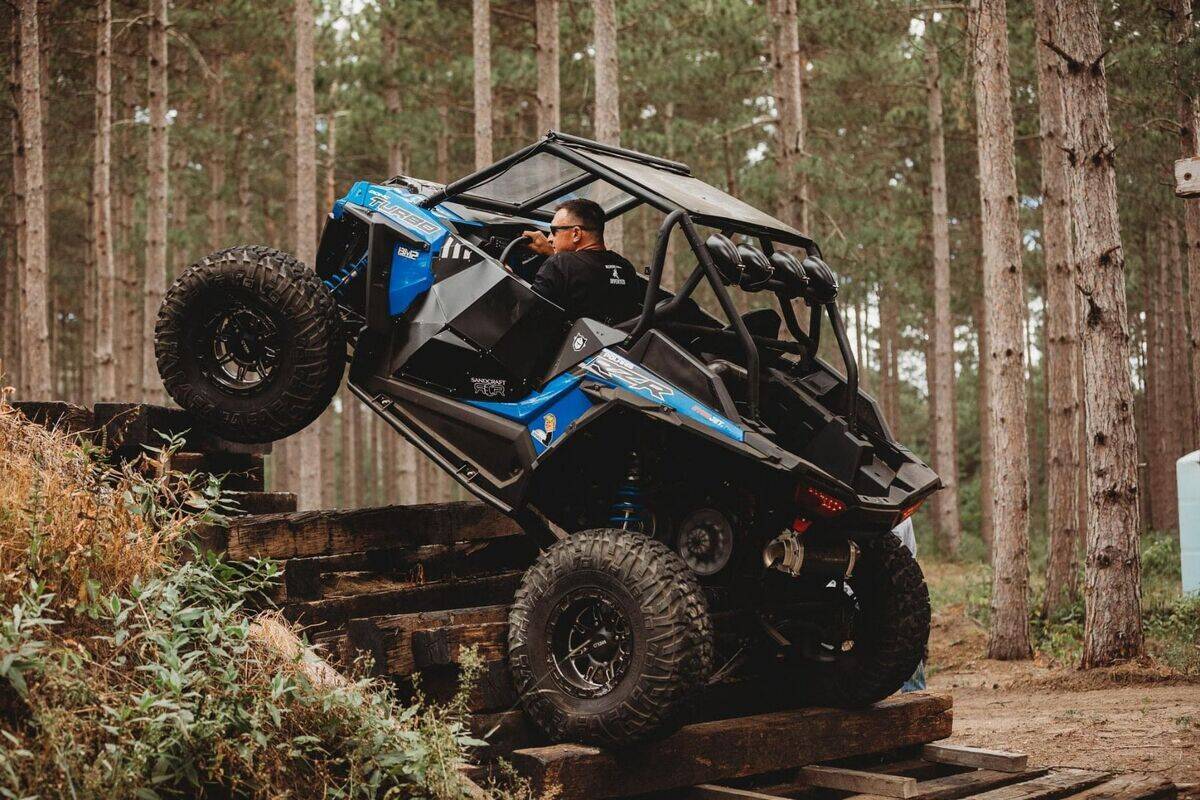 Bikeman Performance '16+ Polaris RZR XP Turbo Big MO Full Exhaust System - Bare Stainless