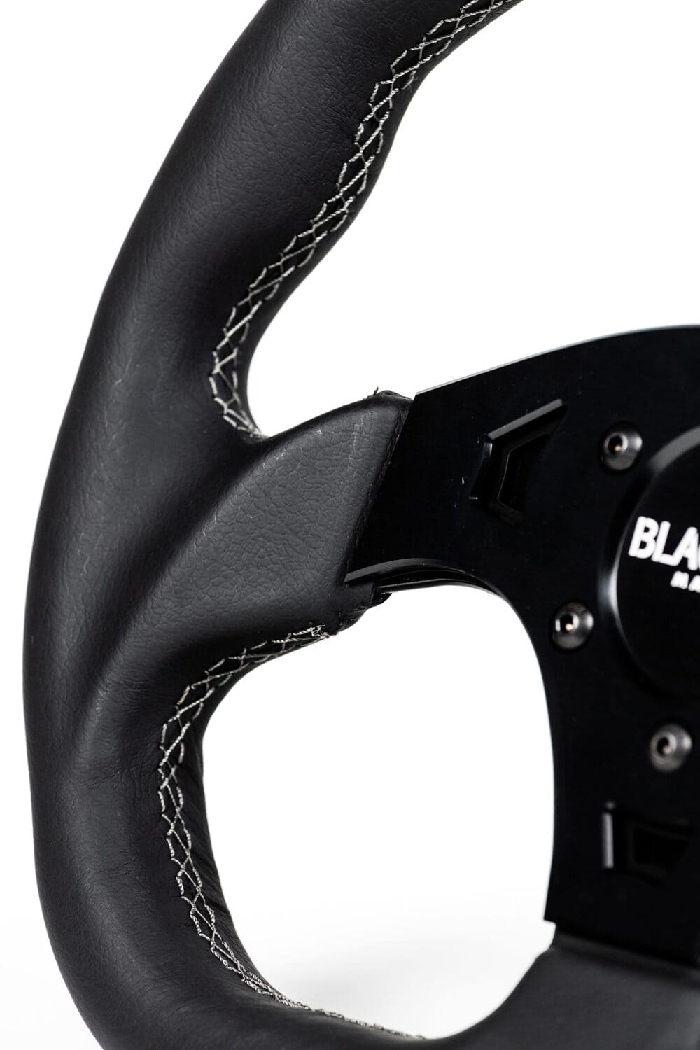 Black Ops Machine D-shaped Leather Steering Wheel