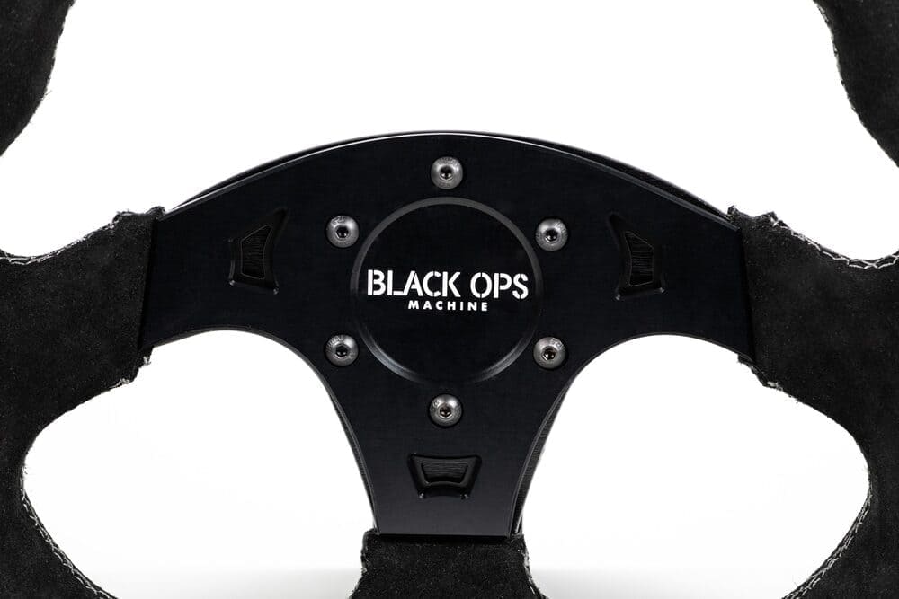 Black Ops Machine D-shaped Suede Steering Wheel