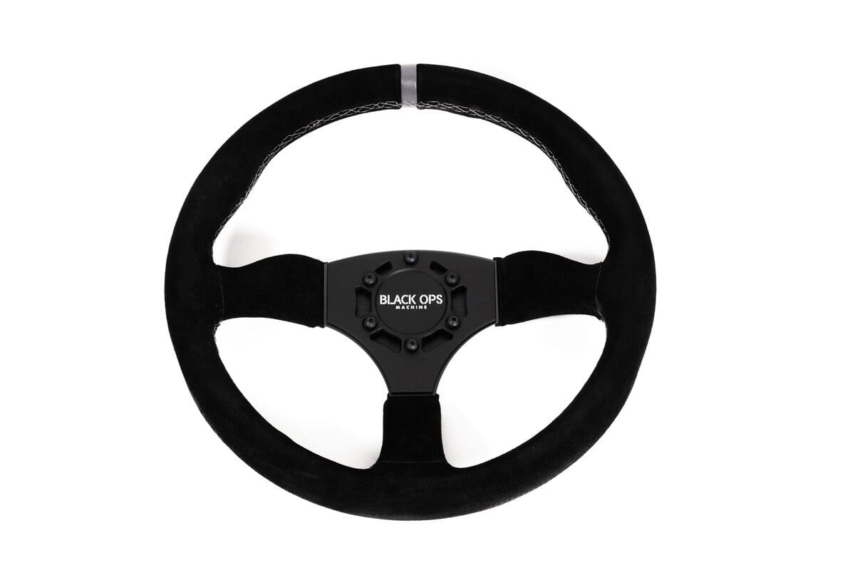Black Ops Machine Suede 6 bolt pattern Steering Wheel