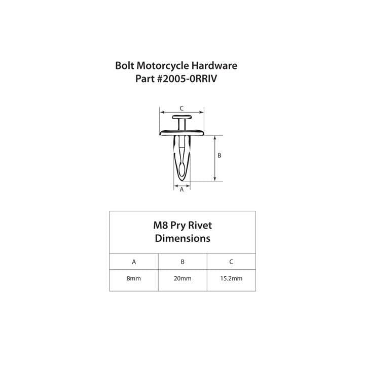 Bolt M8 Pry Rivets - 10 Pack