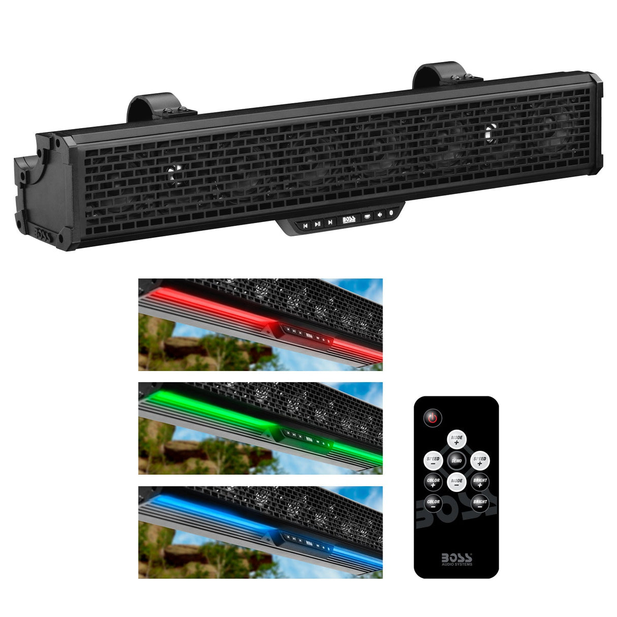 Boss Audio 27” IPX5 Rated ATV/UTV Sound bar Audio System