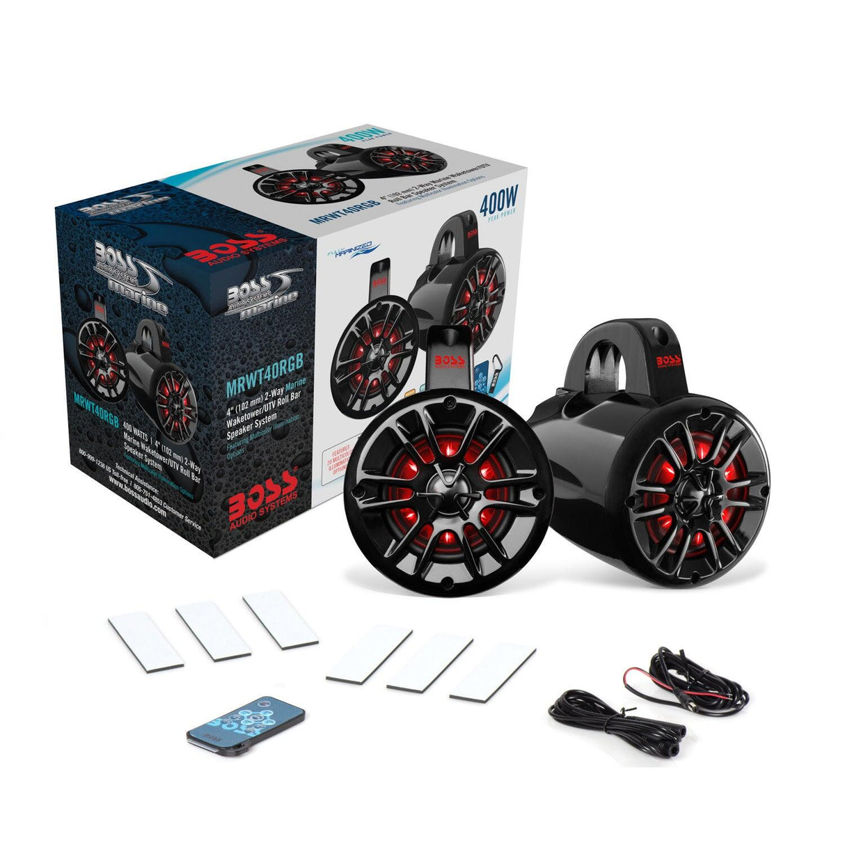 Boss Audio 4" Marine 2 Way 400W Waketower - Sold in Pairs