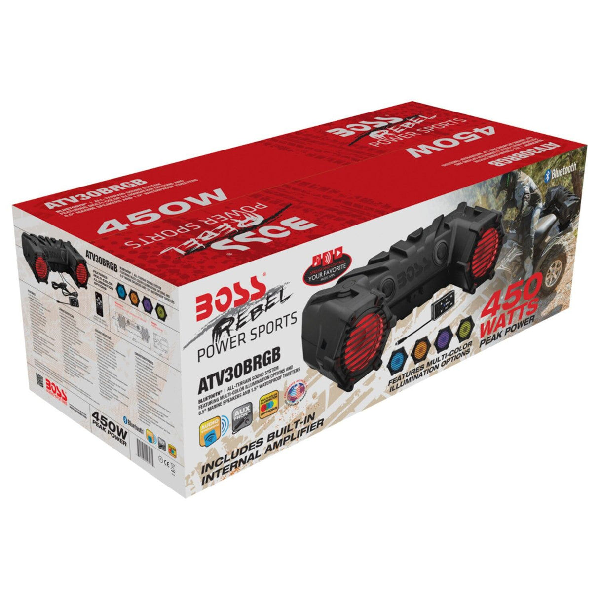 Boss Audio Powersports Plug and Play Audio System with Weatherproof 6.5