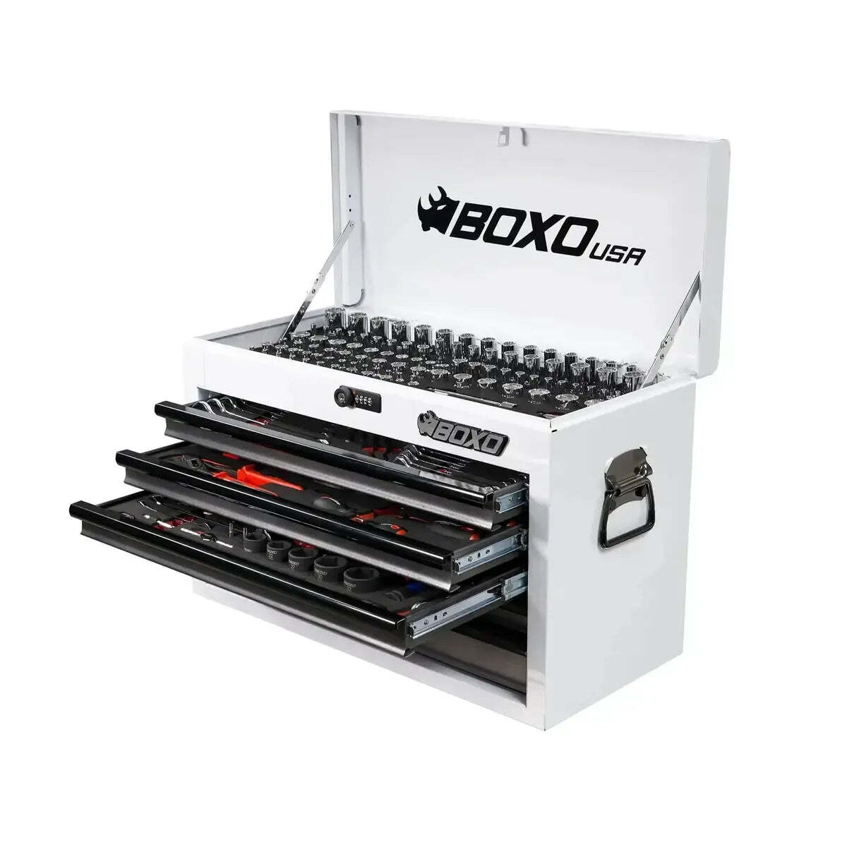 BoxoUSA Metric and SAE UTV 190-Piece Tool Set w/ 5 Drawer Hand Carry Tool Box