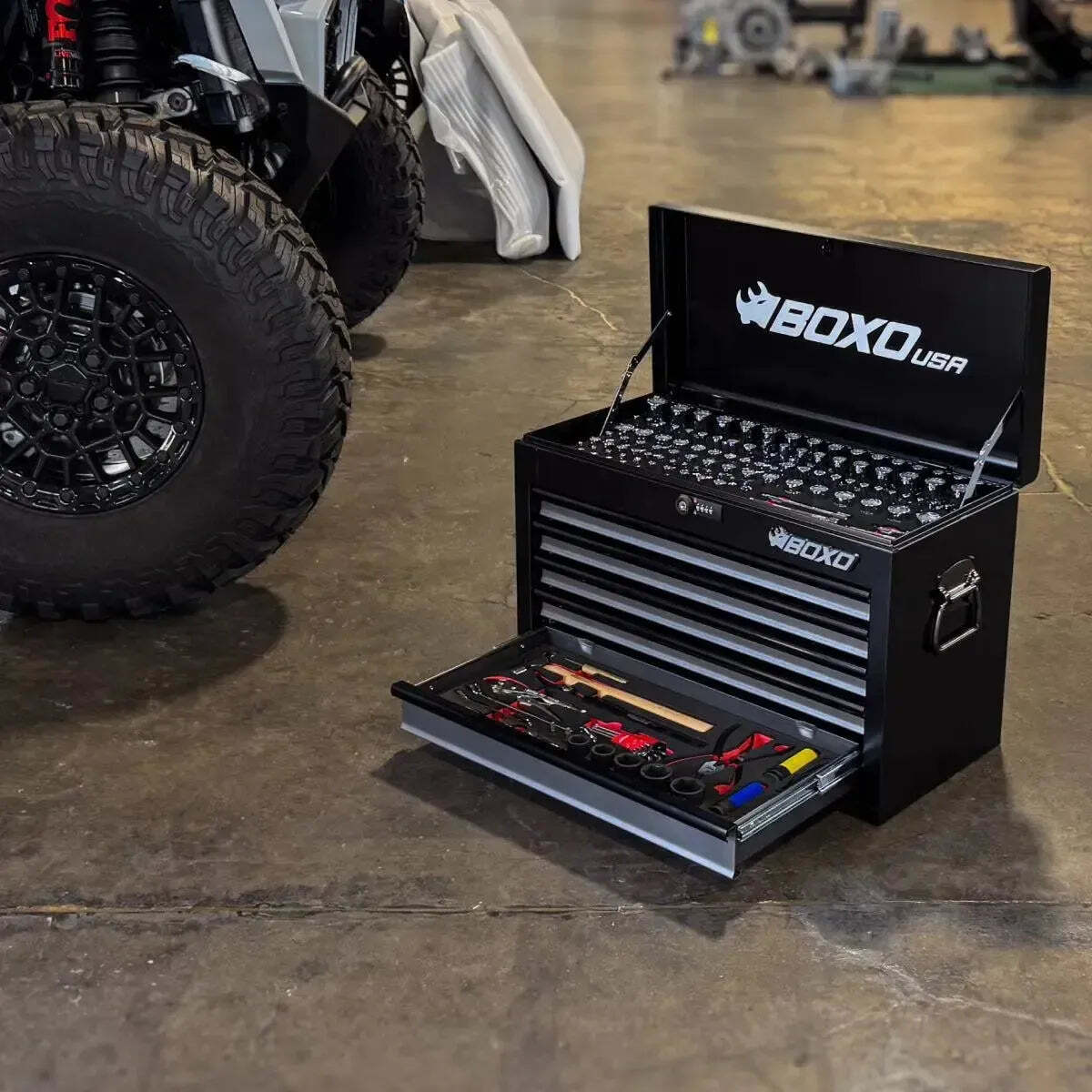 BoxoUSA Metric and SAE UTV 190-Piece Tool Set w/ 5 Drawer Hand Carry Tool Box