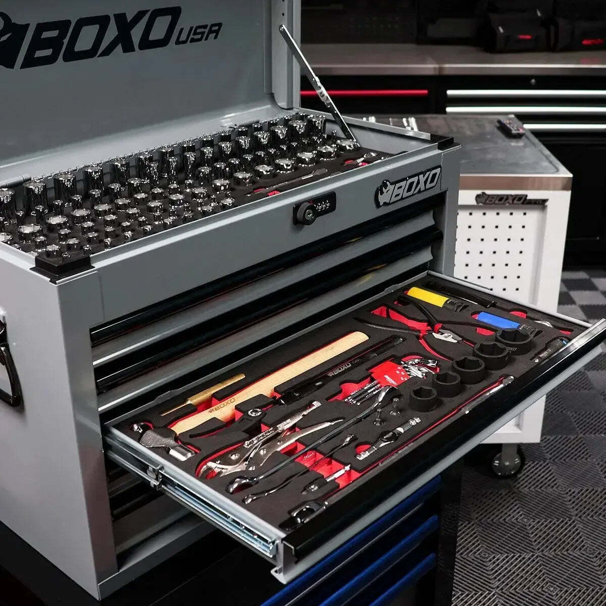 BoxoUSA Metric and SAE UTV 190-Piece Tool Set w/ 5 Drawer Hand Carry Tool Box