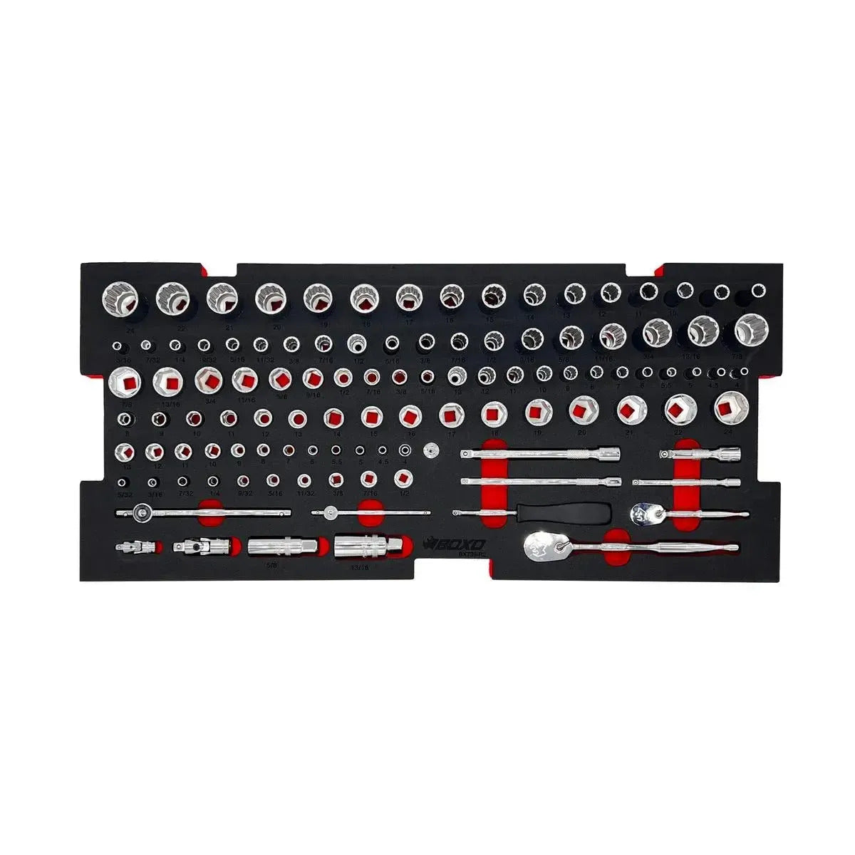 BoxoUSA Metric and SAE UTV Tool Set 258 Piece w/ 5 Drawer Hand Carry Tool Box Pro