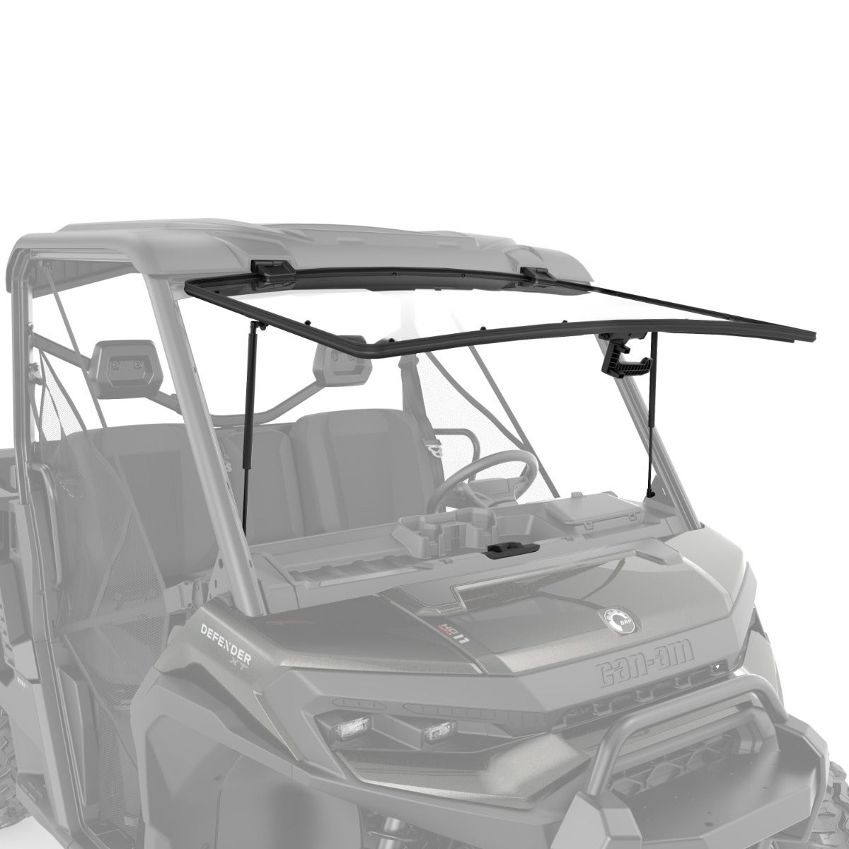 BRP '18-'27 Can-Am Defender Flip Windshield - Hardcoated