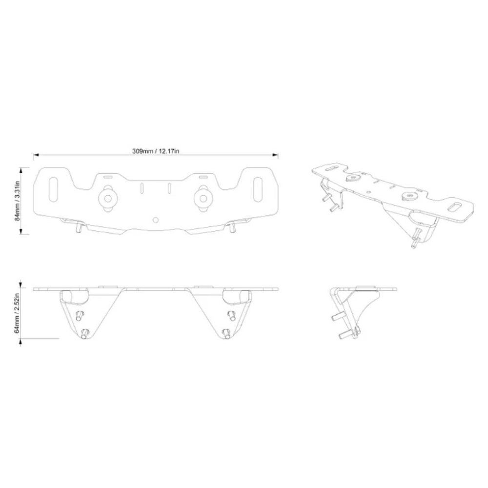 BRP '24-27 Can-Am Maverick R Max Front Bumper X RC Light Support