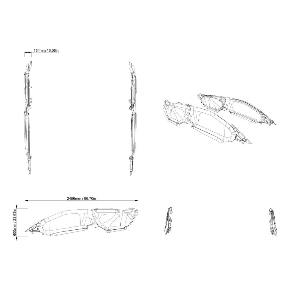 BRP '25-'26 Can-Am Maverick R MAX Soft Upper Door Panels