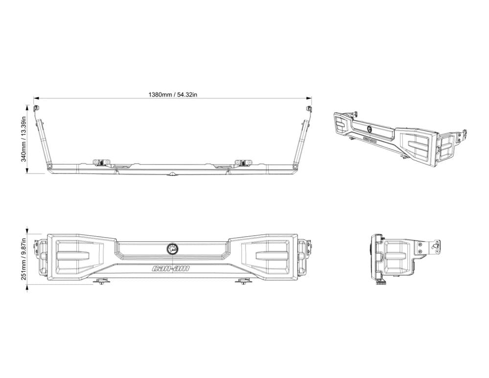 BRP '26-'27 Can-Am Defender Foldable Tailgate Extension