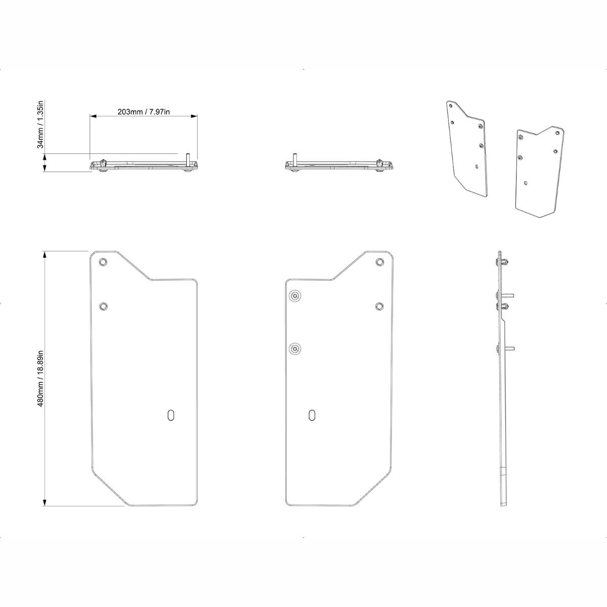 BRP '26-'27 Can-Am Defender Front Mudguards