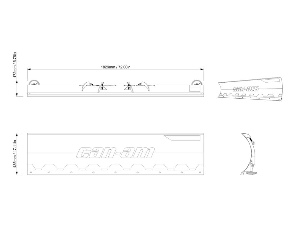 BRP Can-Am 72" ProMount Steel - 183 cm Blade