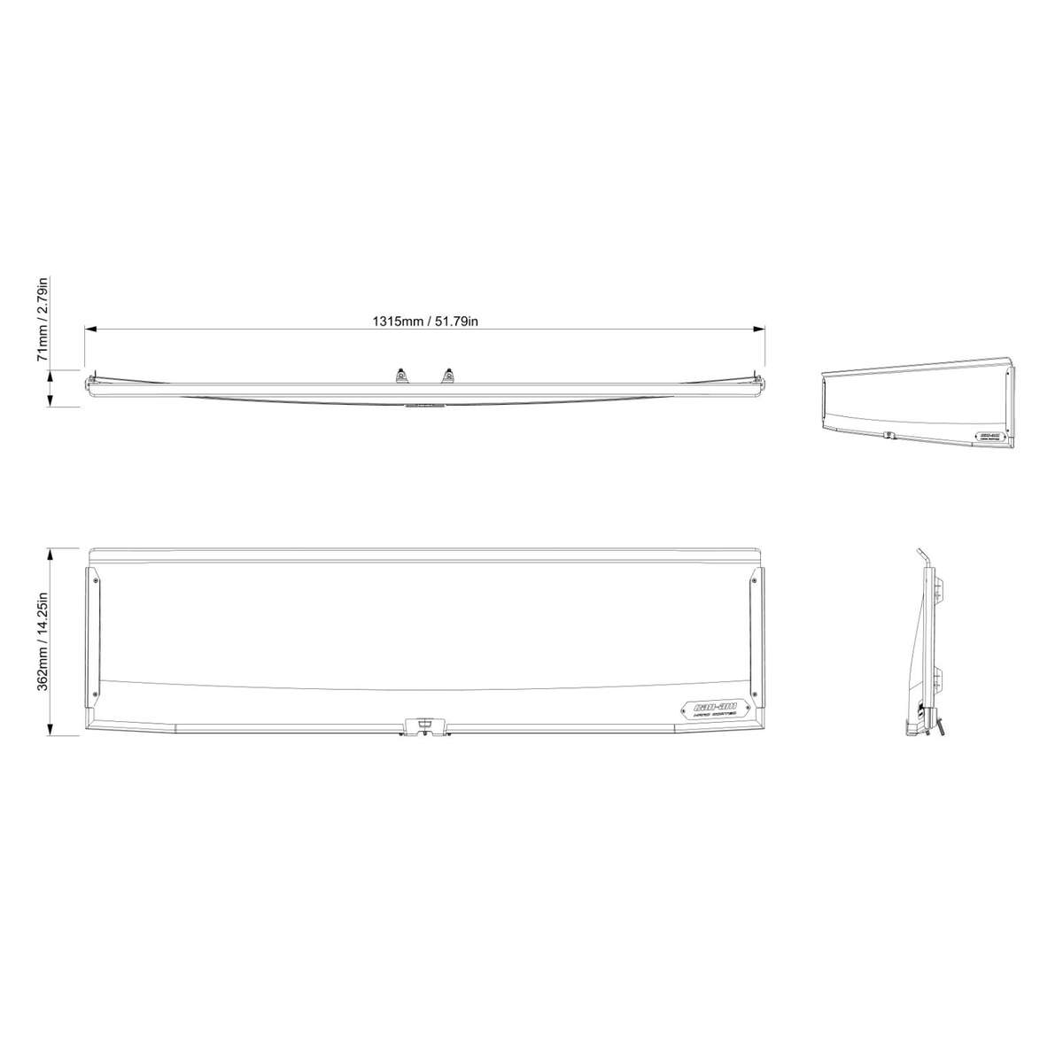BRP Can-Am Defender Half Windshield - Hardcoated