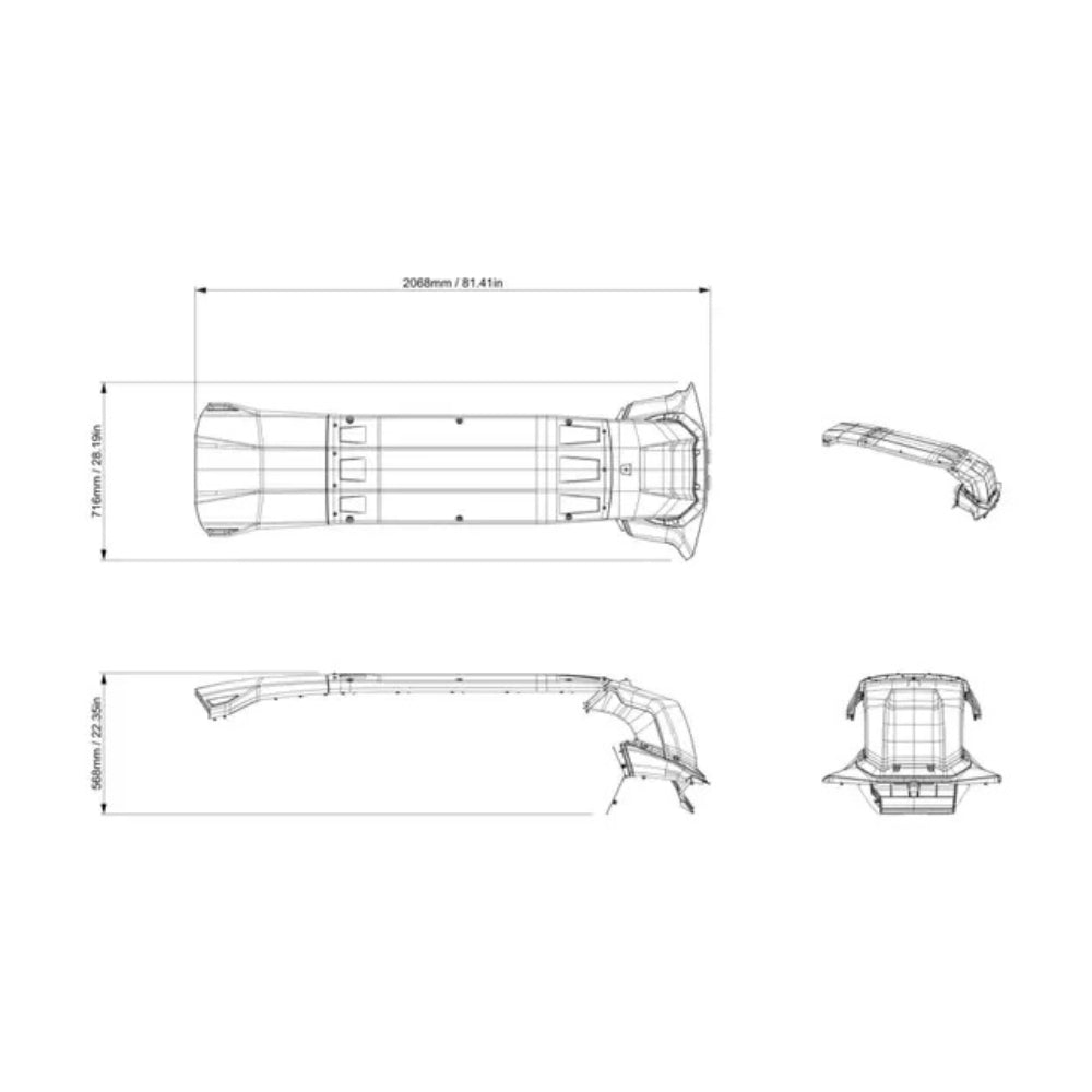 BRP Can-Am Maverick R Max Cold Air Roof Scoop