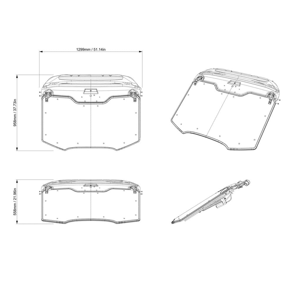BRP Can-Am Maverick R Powerflip Windshield