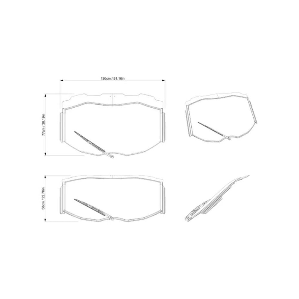 BRP Can-Am Maverick X3 Glass Windshield w/ Smart Wiper & Washer Kit