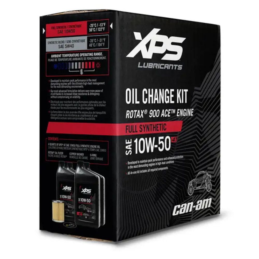 BRP XPS 4T 10W-50 Synthetic Oil Change Kit For Rotax 900 ACE Engine
