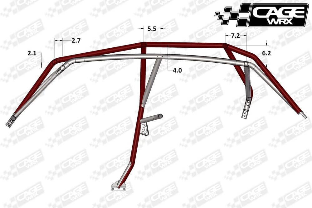 CageWRX '14-'18 Polaris RZR XP4 1000 Super Shorty Roll Cage - Assembled