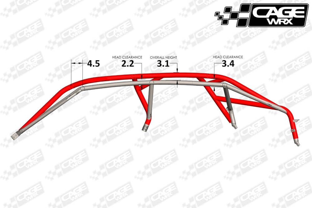 CageWRX '22+ Polaris RZR Pro R 4 Super Shorty Roll Cage - Assembled