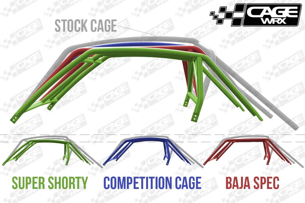 CageWRX Polaris RZR XP 1000 Super Shorty Roll Cage - Assembled