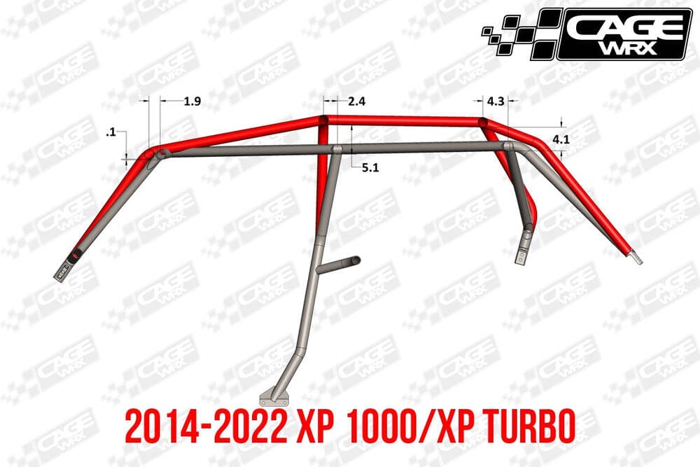 CageWRX Polaris RZR XP4 1000 Baja Spec Cage Kit