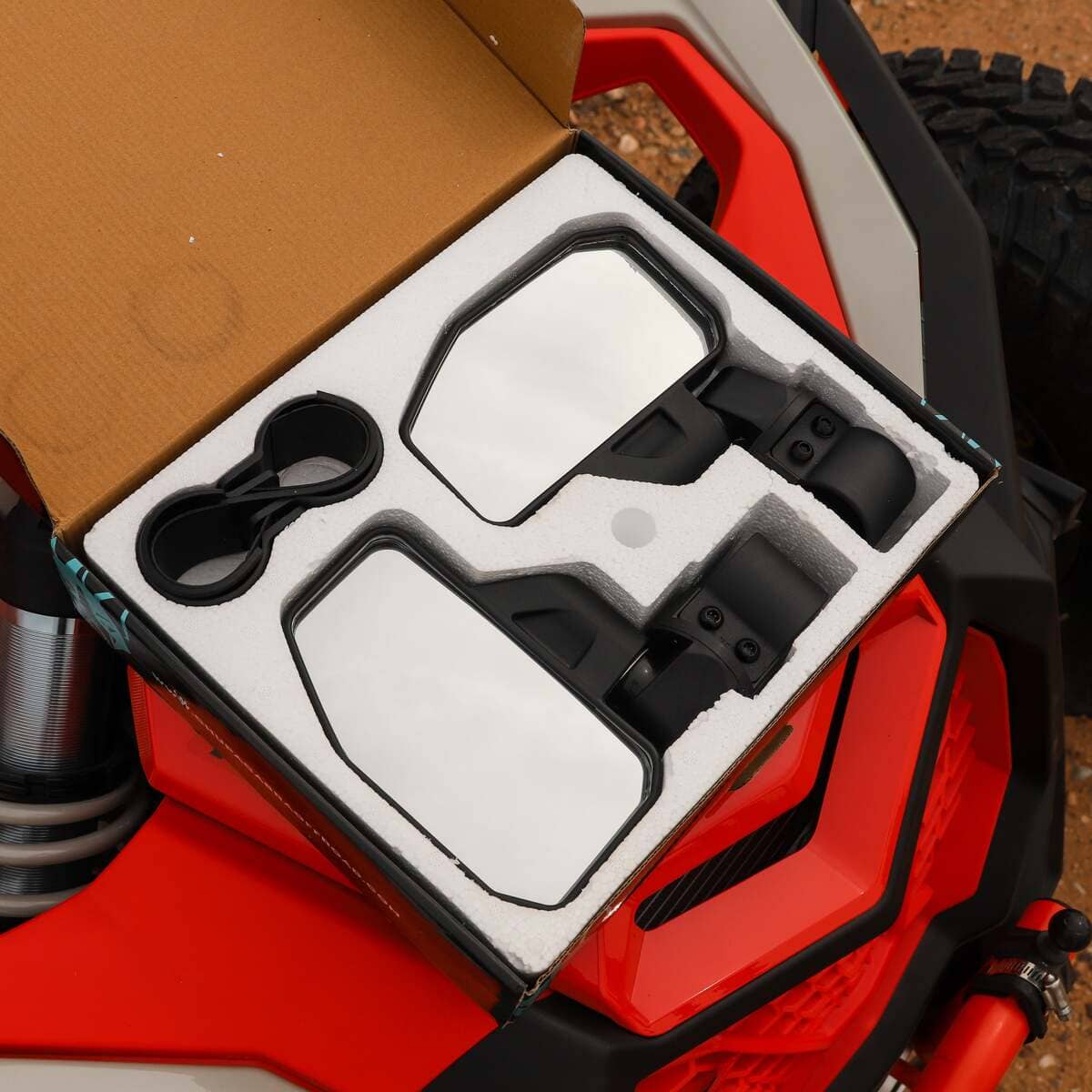 Chupacabra Offroad 1.6" - 2" Roll Cage Bar Offroad Rear Side View Mirror for UTV - Pack of 2