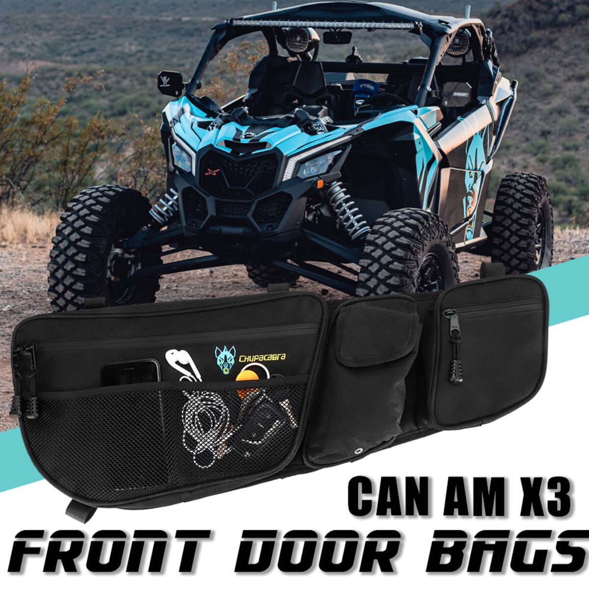 Chupacabra Offroad Can Am Maverick X3 Passenger & Driver Side Storage Door Bag
