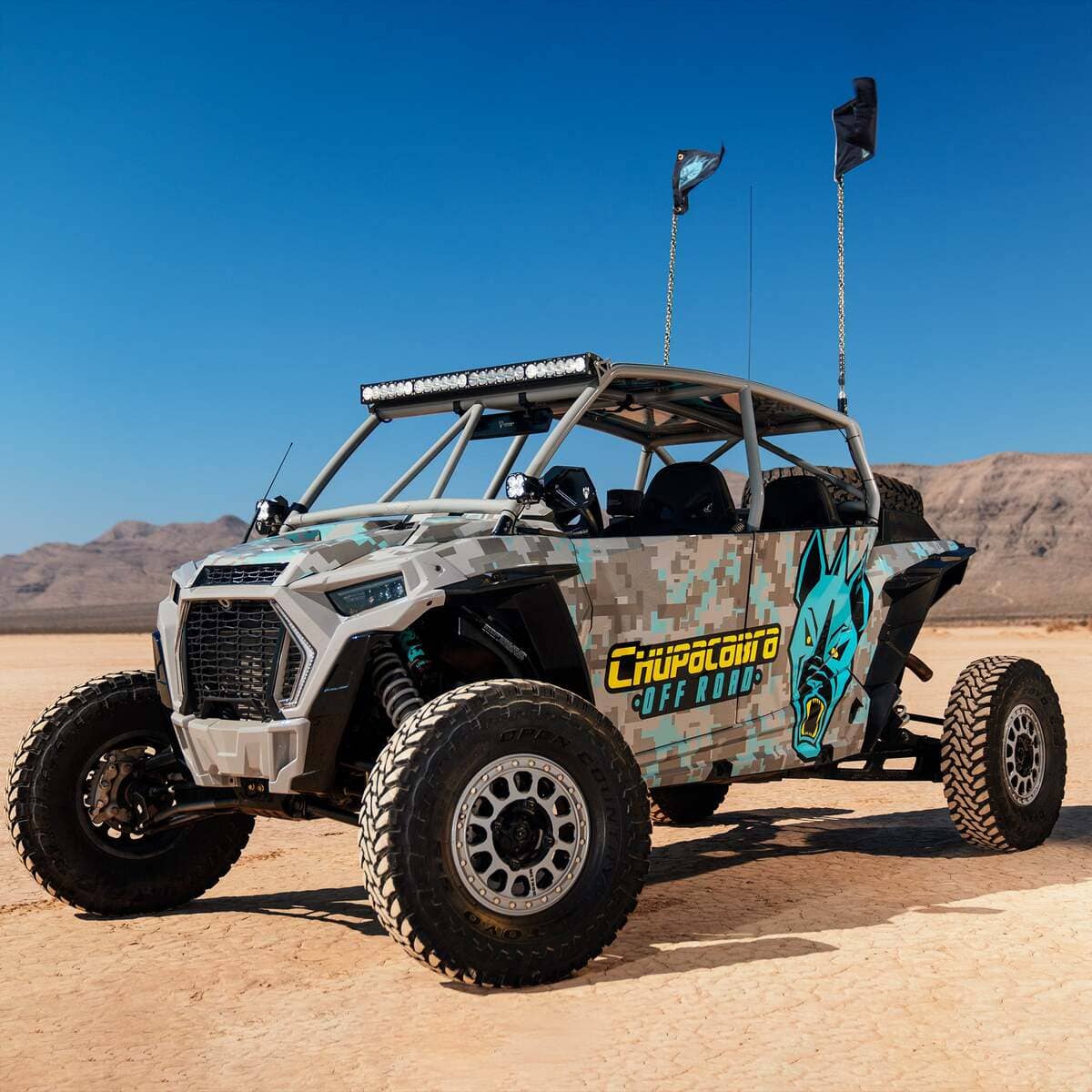 Chupacabra Offroad Cuero Pro Mirror Light Combo in Black