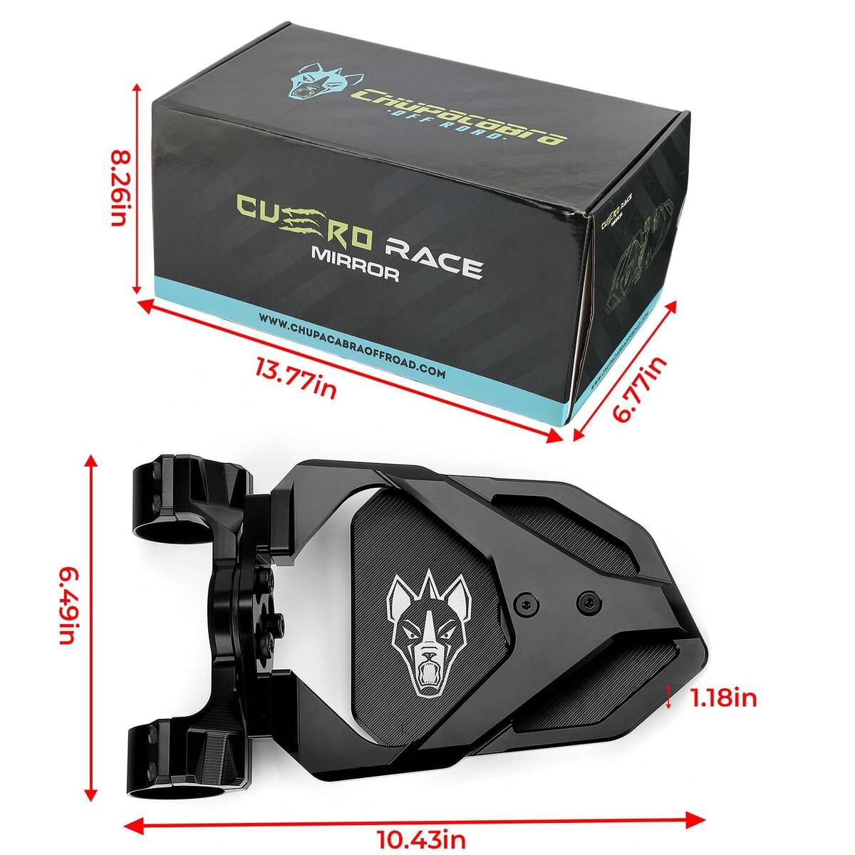 Chupacabra Offroad Cuero Race UTV Side Mirror - Set of Two