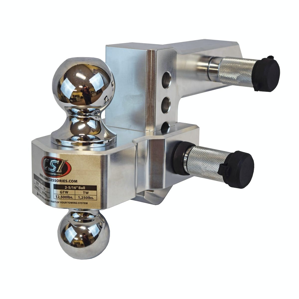 CSI Accessories 106204 Aluminum Adjustable Ball Mount - 4" Drop