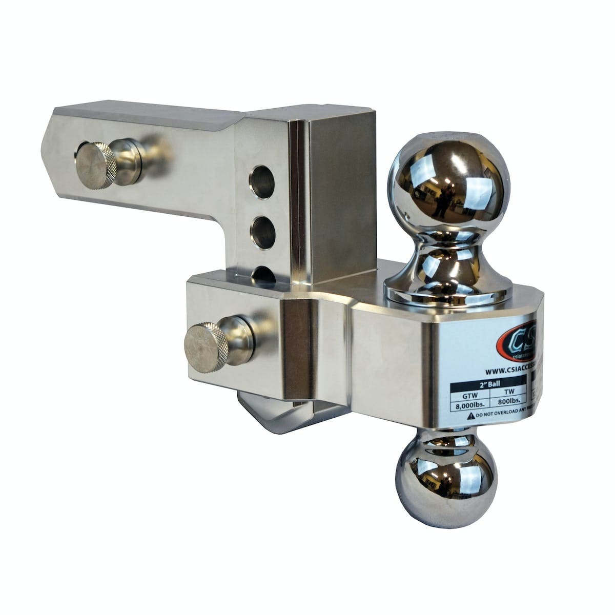 CSI Accessories 106204 Aluminum Adjustable Ball Mount - 4" Drop