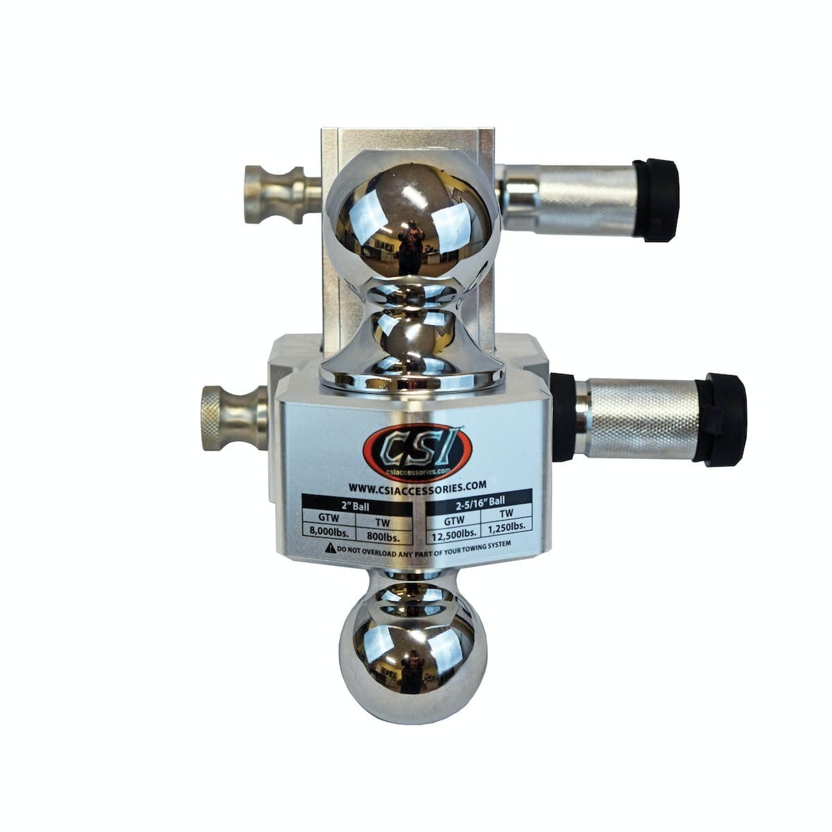 CSI Accessories 106204 Aluminum Adjustable Ball Mount - 4" Drop